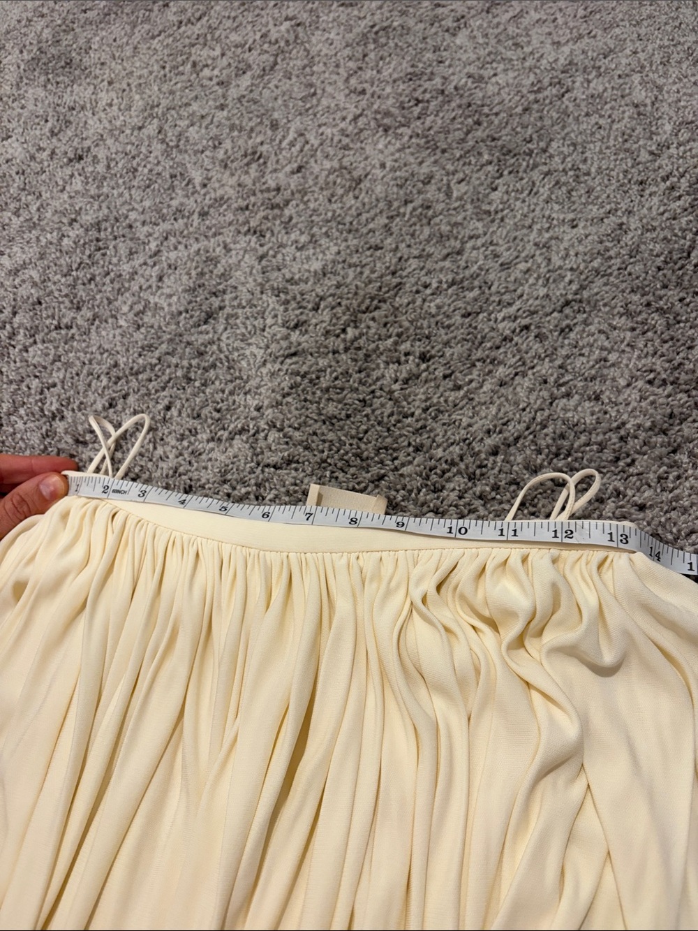 EUC Khaite Lowell Pleated Maxi Skirt in Cream Sz 4 - Picture 10 of 10